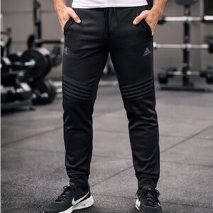 Adidas Blue Version Moto Pants Black Slim Taper Techwear Track Pants 30x33